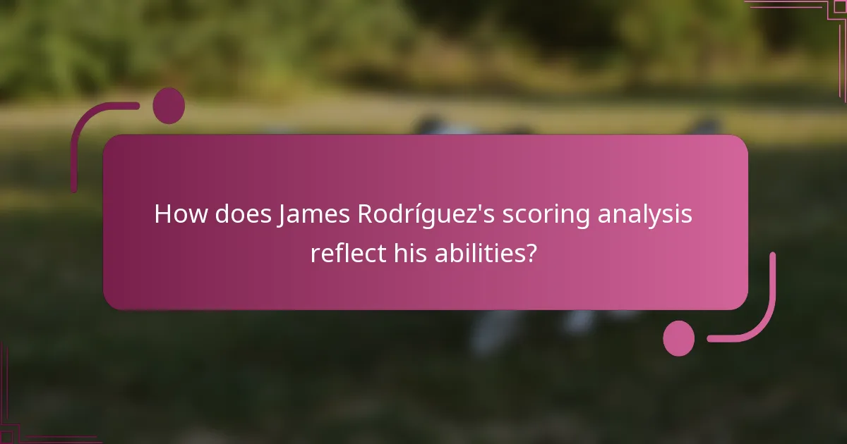 How does James Rodríguez's scoring analysis reflect his abilities?
