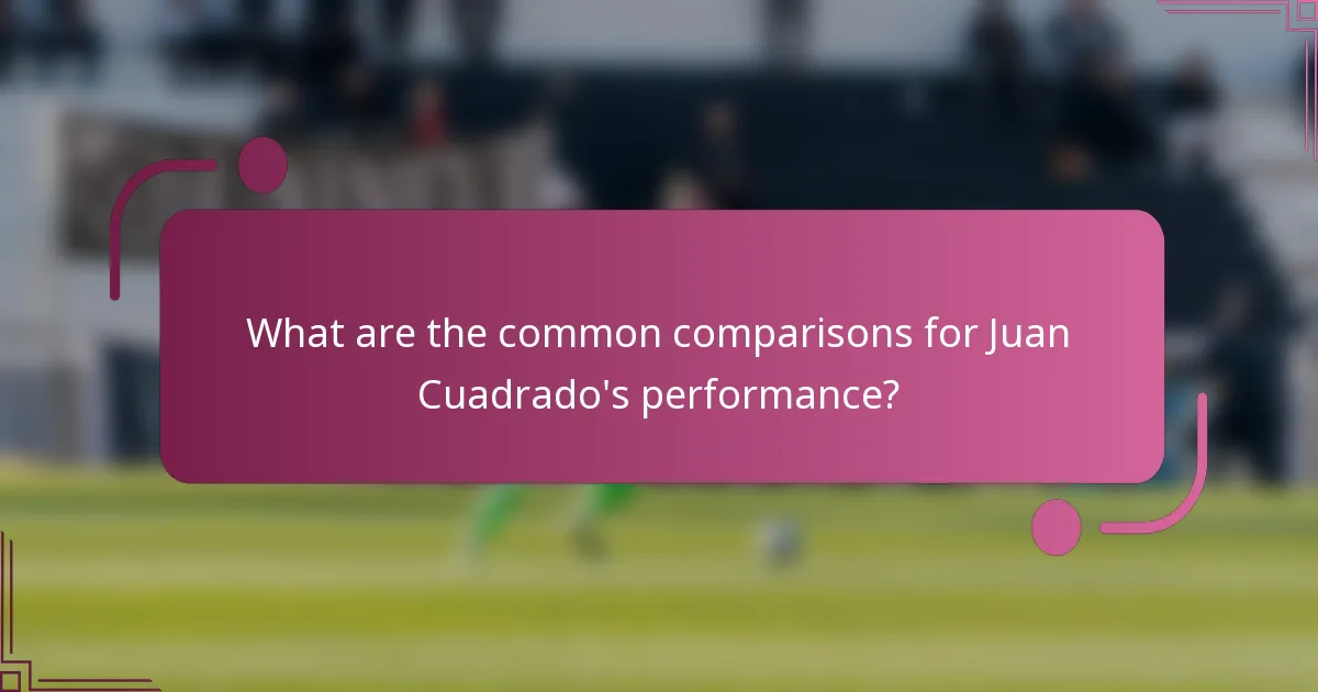 What are the common comparisons for Juan Cuadrado's performance?