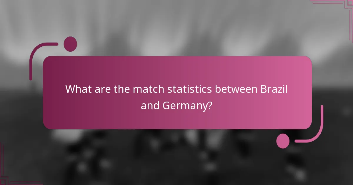 What are the match statistics between Brazil and Germany?